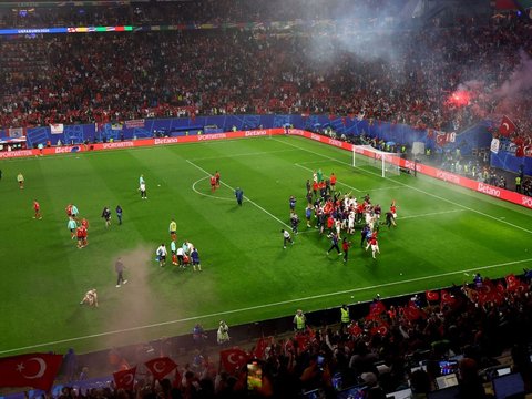 FOTO: Selebrasi Dua Gol Merih Demiral ke Gawang Austria Bawa Turki Melangkah ke Babak Perempatfinal Euro 2024