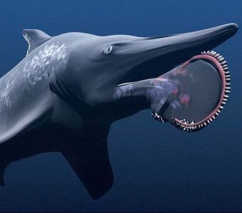 Hiu purba ini memiliki bentuk yang aneh dan menyeramkan.