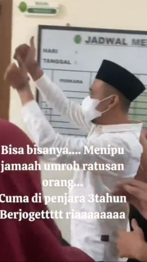 Bikin Emosi, Video Terdakwa Penipuan Umroh Cuma Divonis 3 Tahun Joget di Depan Korban