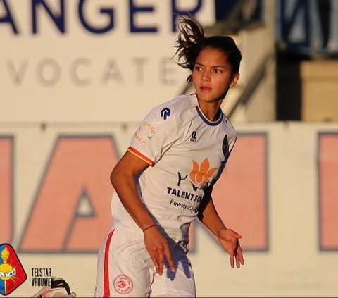 Portrait of Estella Loupatty, the Naturalized Player with Fair Complexion and Exotic Skin