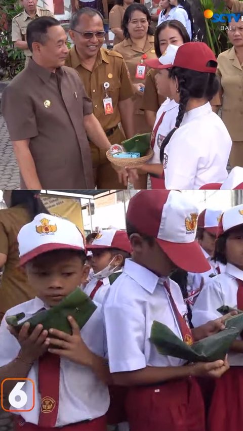 Bukan Program Pemerintah Pusat, Begini Antusiasme Siswa SD Dapat Makan Siang Gratis dari Pemkab Karangasem