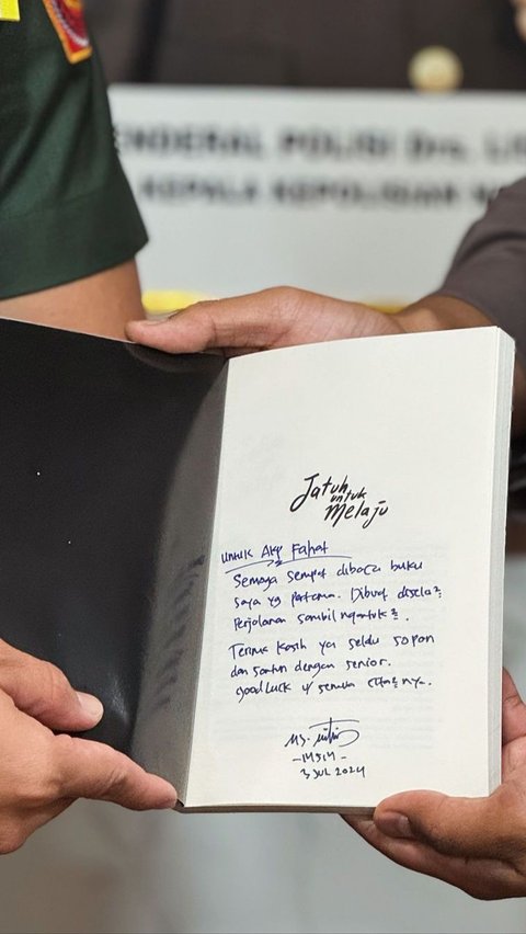Tulisan Tangan Kapten Mat Sony untuk Adik Asuh Perwira Polisi, Puji Sopan Santun Pada Senior
