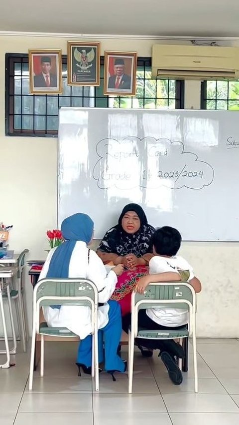 Potret Mulan Jameela Ambil Rapor Sekolah Anak, Muhammad Ali Sempat Nangis