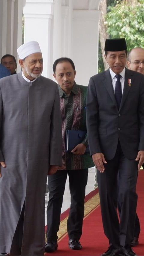 Bertemu Grand Syekh, Jokowi Dorong Pembentukan Markaz Tathwir Al Azhar di Indonesia