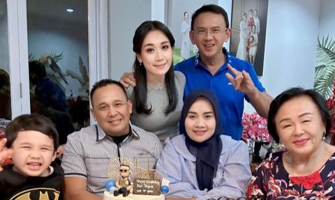 Perayaan Sederhana Ulang Tahun Mertua Ahok Perwira Polisi, Sosoknya Makin Gagah