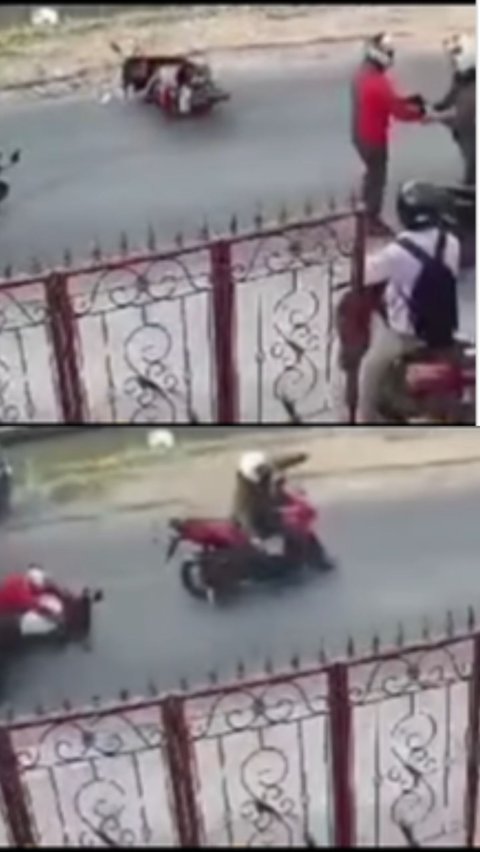 Momen Viral Tabrakan Motor vs Motor, Sikap Pengendara Malah Ramai Dipuji