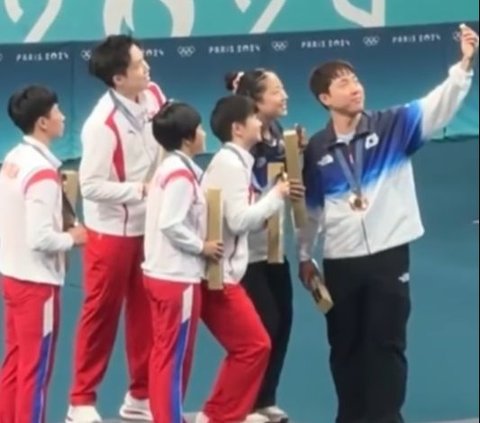 Rare Moment of North and South Korean Athletes Taking a Photo Together at the 2024 Paris Olympics