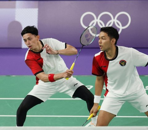 FOTO: Fajar/Rian Tumbang di Perempat Final Olimpiade 2024, Puasa Gelar Ganda Putra Indonesia Berlanjut