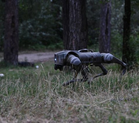 FOTO: Strategi Baru Perang Lawan Rusia, Ukraina Kerahkan Robot Anjing Canggih di Garis Terdepan