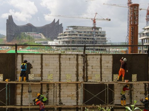 FOTO: Melihat Progres Istana Kepresidenan Jelang Perayaan Hari Kemerdekaan Republik Indonesia ke-79 di IKN