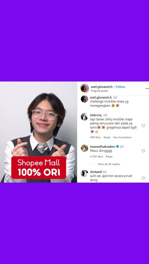 Usaha Xaviera, Sandy, dan Axel CoC Selalu 100%, Belanja Juga Pilih Shopee Mall yang 100% Ori!