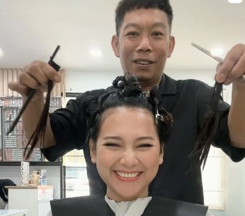 Arie Kriting's Reaction to Indah Permatasari's Appearance After Changing Her Hairstyle