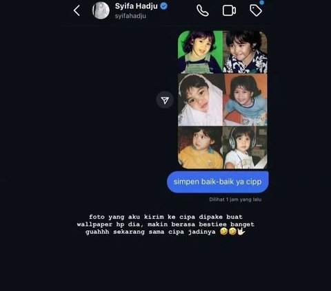 Portrait of Syifa Hadju's Phone Wallpaper Captured, Displaying a Childhood Photo of El Rumi, So Adorable!