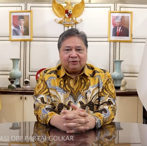 Airlangga Hartarto menyampaikan Pidato Resmi Pengunduran Diri sebagai Ketua Umum Partai Golkar. (Istimewa)