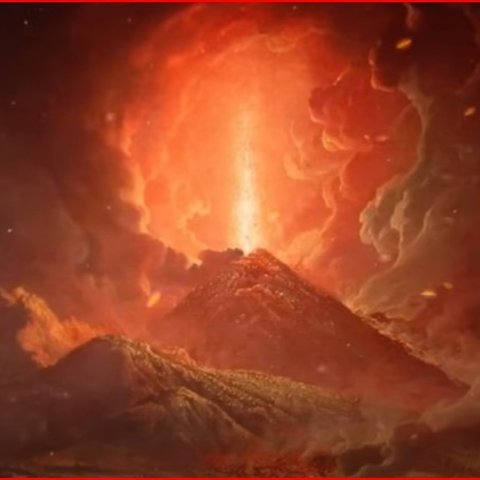 Ilustrasi Letusan Gunung Tambora