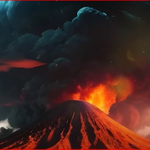 Ilustrasi Letusan Gunung Tambora