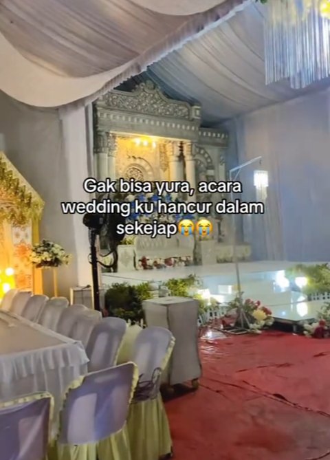 Bikin Nyesek, Momen Wanita Perlihatkan Lokasi Pernikahannya yang Penuh Lumpur Ini Curi Perhatian
