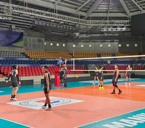 FOTO: Timnas Voli Putra Indonesia Matangkan Persiapan Jelang Duel Lawan Thailand di SEA V League 2024