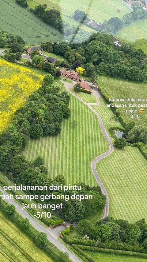 Indonesian Girl Reviews Her Grandmother's House in England, Equipped with a Helipad and the Distance from the Front Door to the Gate is Good for Jogging