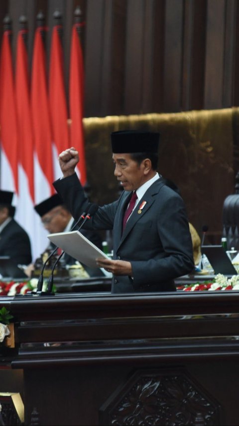 Dalam paparannya, Jokowi memastikan alokasi anggaran untuk keberlanjutan pembangunan Ibu Kota Nusantara (IKN) pada RAPBN 2025. Foto: dok. DPR RI