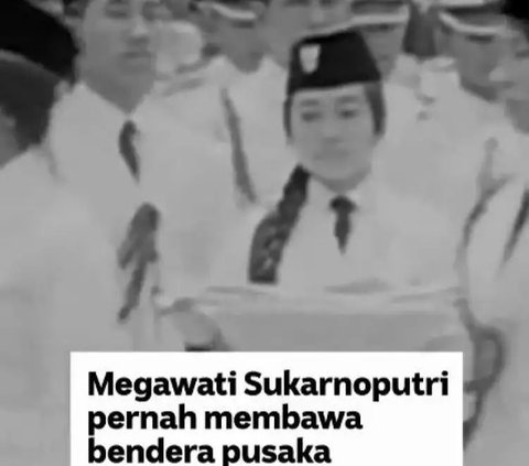 Old Portrait of Megawati as a Paskibraka Member, Captivating with Her Beautiful Features