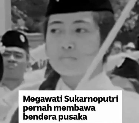 Old Portrait of Megawati as a Paskibraka Member, Captivating with Her Beautiful Features