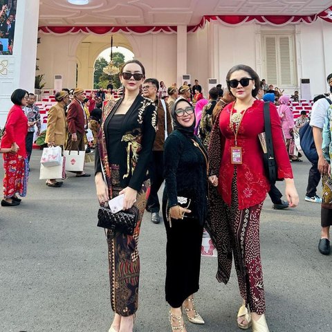 Menyala Aura Kasih, Potret Body Goals Pakai Kebaya Hitam Berkain Batik Rayakan HUT ke-79 RI di Istana