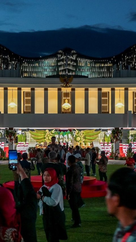 FOTO: Megahnya Istana Garuda di IKN, Saat Malam Hari Cantik Bersinar