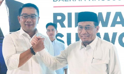 FOTO: Penampakan Kedekatan Gibran Duduk Bareng dengan Ridwan Kamil dan Suswono saat Deklarasi Pasangan Pilgub DKI Jakarta