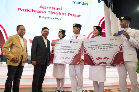 Bank Mandiri Beri Apresiasi Paskibraka Tingkat Pusat