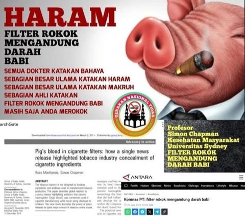 Apa Benar Filter Rokok Mengandung Darah Babi? Cek Faktanya