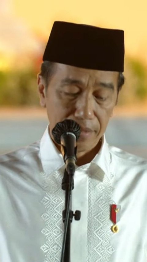 Detik-Detik Jokowi Nangis saat Zikir, Teteskan Air Mata di Bawah Sang Garuda