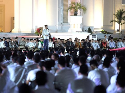 FOTO: Suasana Hikmat Zikir dan Doa Kebangsaan di Istana Merdeka untuk Bulan Kemerdekaan 79 Tahun RI