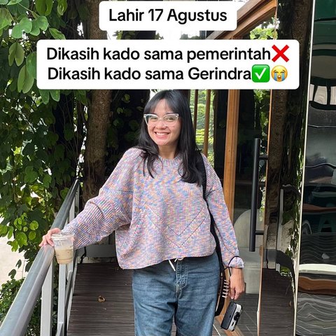 Dapat Hadiah Nasi Tumpeng dari Parpol, Kisah Wanita Rayakan Ultah di Tahun Kemerdekaan Ini Curi Perhatian