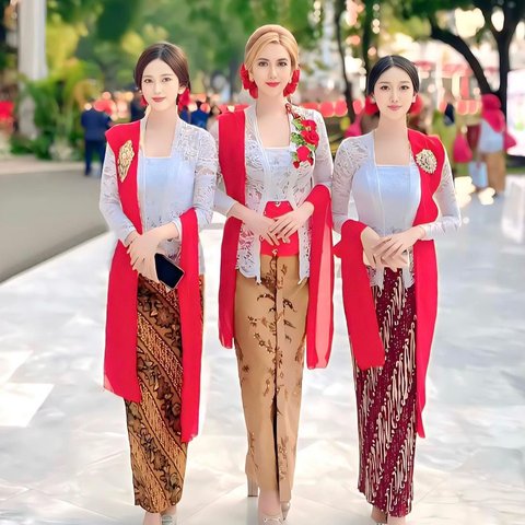 Bak Kakak Adik dengan Anaknya, Potret Ibu Kombes Cantik Heni Tania Kenakan Kebaya Warna Putih saat Hadir Upacara HUT RI ke-79 di Istana Jakarta