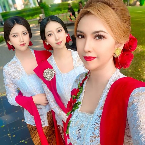 Bak Kakak Adik dengan Anaknya, Potret Ibu Kombes Cantik Heni Tania Kenakan Kebaya Warna Putih saat Hadir Upacara HUT RI ke-79 di Istana Jakarta