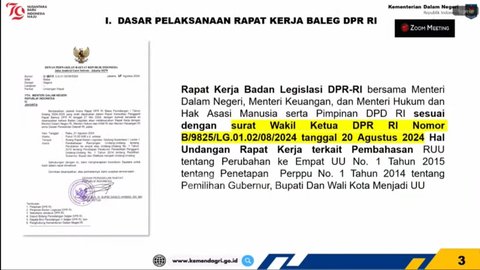 surat rapat baleg bahas ruu pilkada