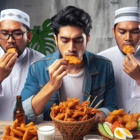 Ilustrasi Makan Gorengan