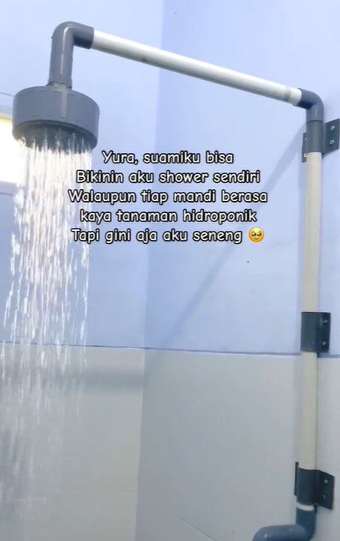 Unik dan Kreatif, Pria yang Berhasil Buatkan Shower dari Paralon untuk Istrinya Ini Curi Perhatian