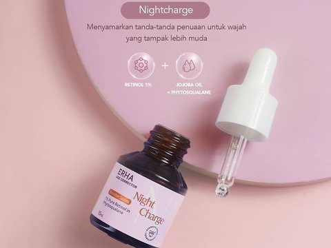 Booster NightCharge dari rangkaian ERHA Age Corrector yang mengandung 1 persen retinol. (dok. Instagram @erha_agecorrector/https://www.instagram.com/p/CNAM8Q1LWxZ/)