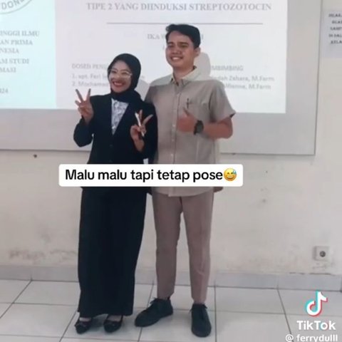 Viral Wanita Ini Sidang Skripsi Diuji Calon Suaminya Sendiri, Curi Perhatian