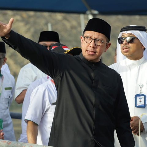 Menteri Agama (Menag) Lukman Hakim Saifuddin di Arafah. Bahauddin/MCH