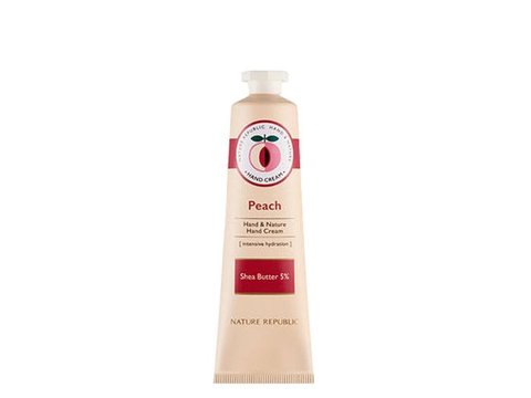 Nature Republic, Nature Republic Hand & Nature Hand Cream 30 ml peach/dok. Nature Republic