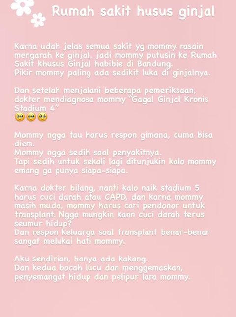 Kisah Wanita Dapati Donor Ginjal dari Sang Ibu, Bikin Haru Warganet