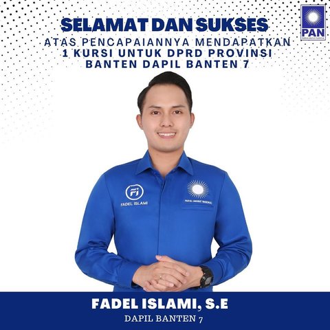 Potret Fadel Islami Suami Muzdalifah yang Akan Segera Dilantik Menjadi Anggota DPRD Provinsi Banten