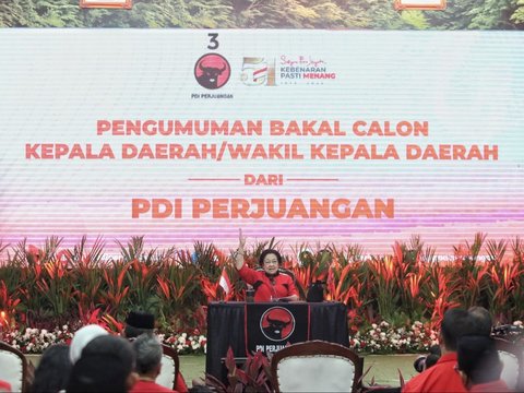 FOTO: Senyum Lebar Megawati Soekarnoputri Umumkan Bakal Calon Kepala Daerah 2024, Ada Airin-Sumardi hingga Andika-Prihadi Maju Pilkada