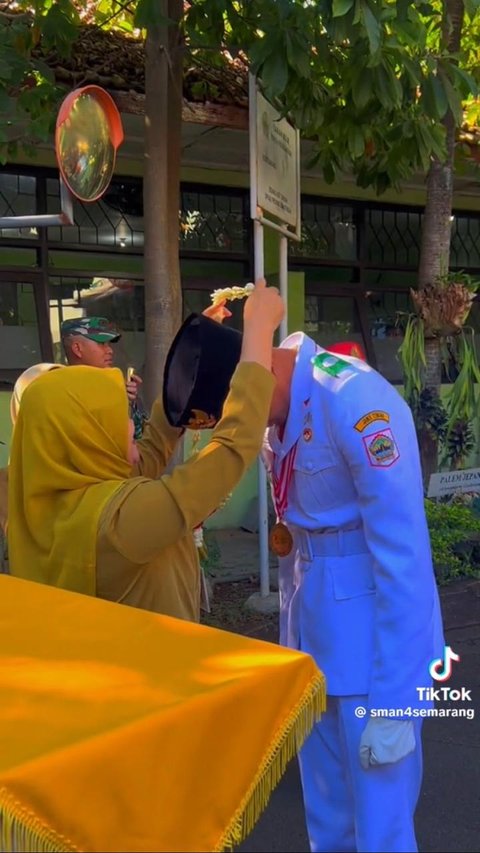 Viral, Ini Momen Penyambutan Akmal Faiz Paskibraka Nasional 2024 Asal Semarang