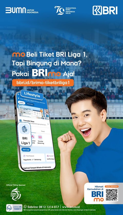 Tiket Pertandingan BRI Liga 1 Kini Bisa Dibeli Melalui Super Apps BRImo