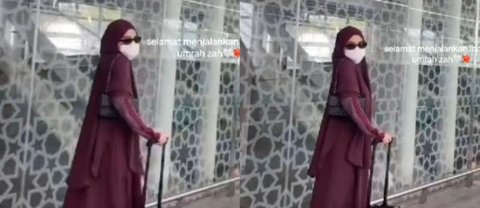 Umroh Bareng Sahabat, Begini Potret Azizah Salsha di Depan Kabah