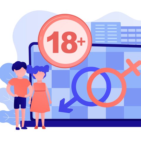 Ilustrasi pornografi. (Image by vectorjuice on Freepik)